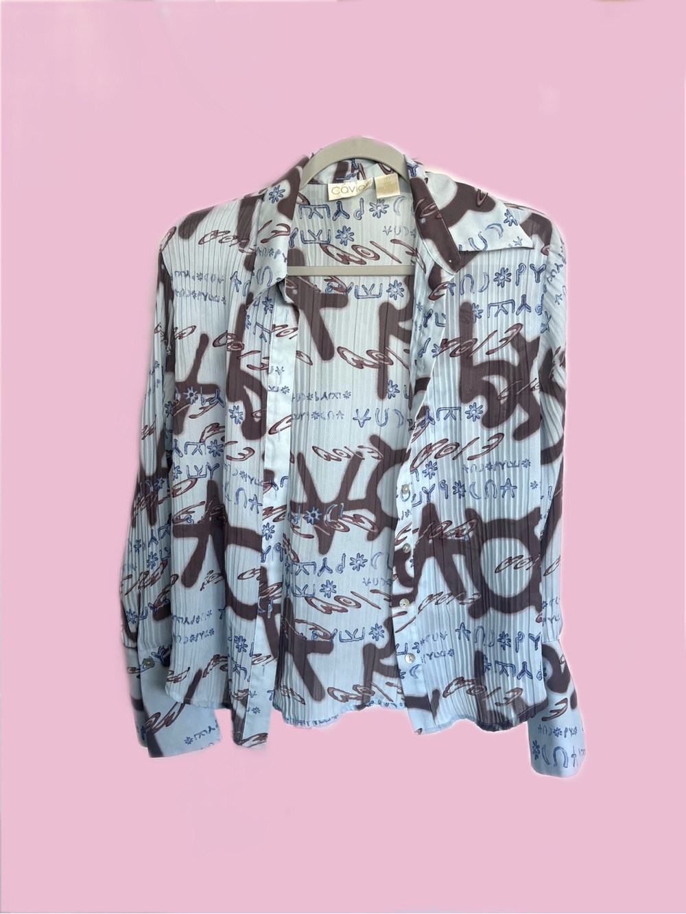 🐚 VINTAGE Y2K CAVIAR BUTTON UP